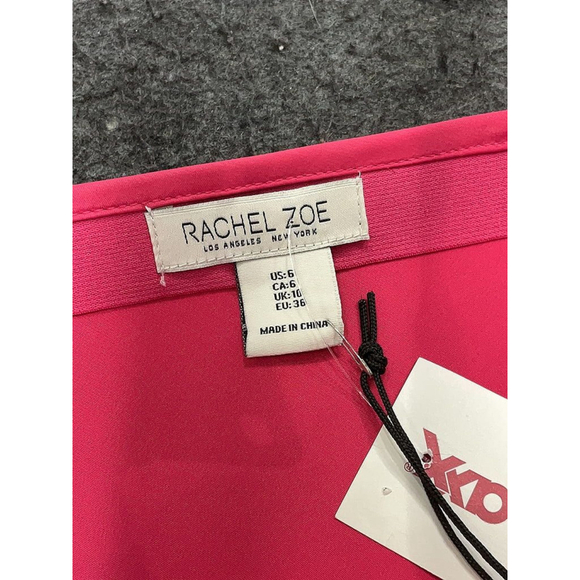 Rachel Zoe Hot Pink Satin Bias-Cut Midi Skirt – Size 6 (NWT) - Picture 3 of 5